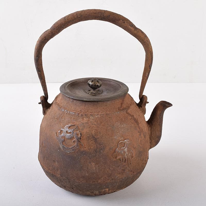 RITAO CHAN05　名人井上造　山水文　鉄瓶　鉄釜　F　R8039