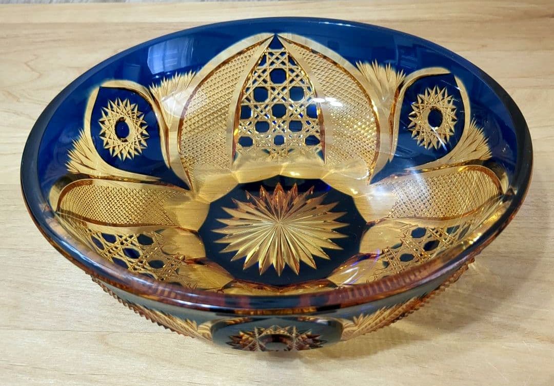 黒木国昭　綾切子菓子鉢