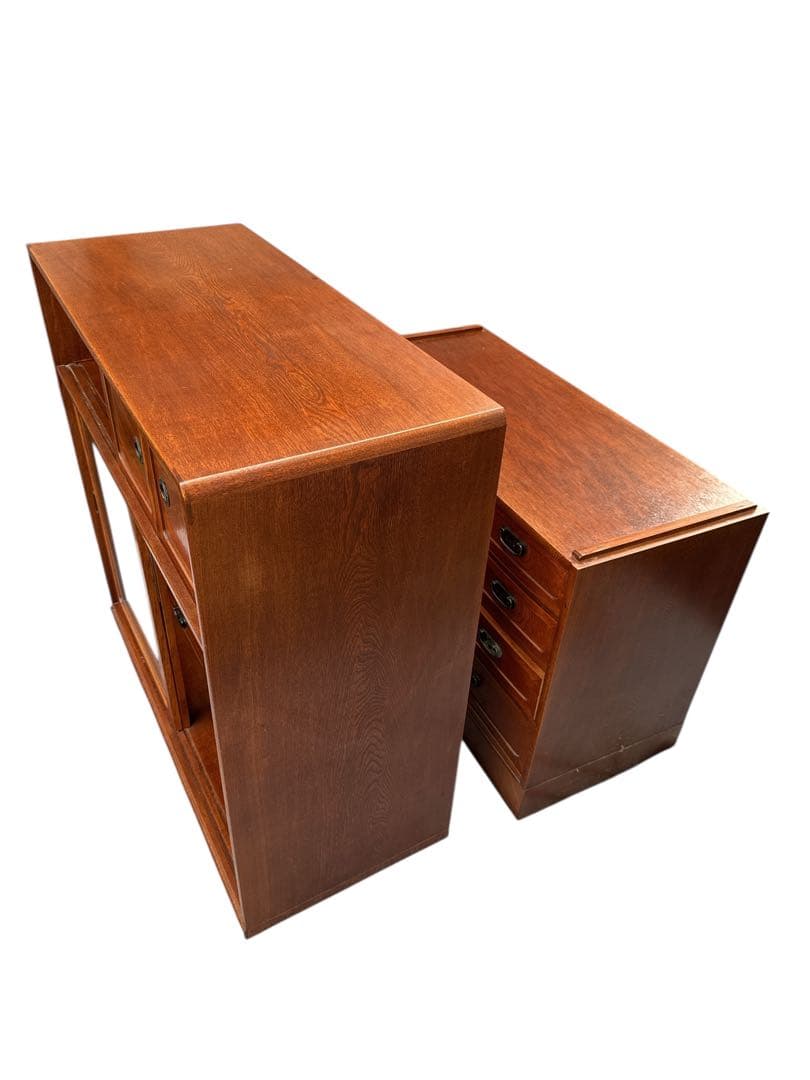 【美品】茶箪笥　昭和レトロ　箪笥　飾り棚　カップボード　茶室棚