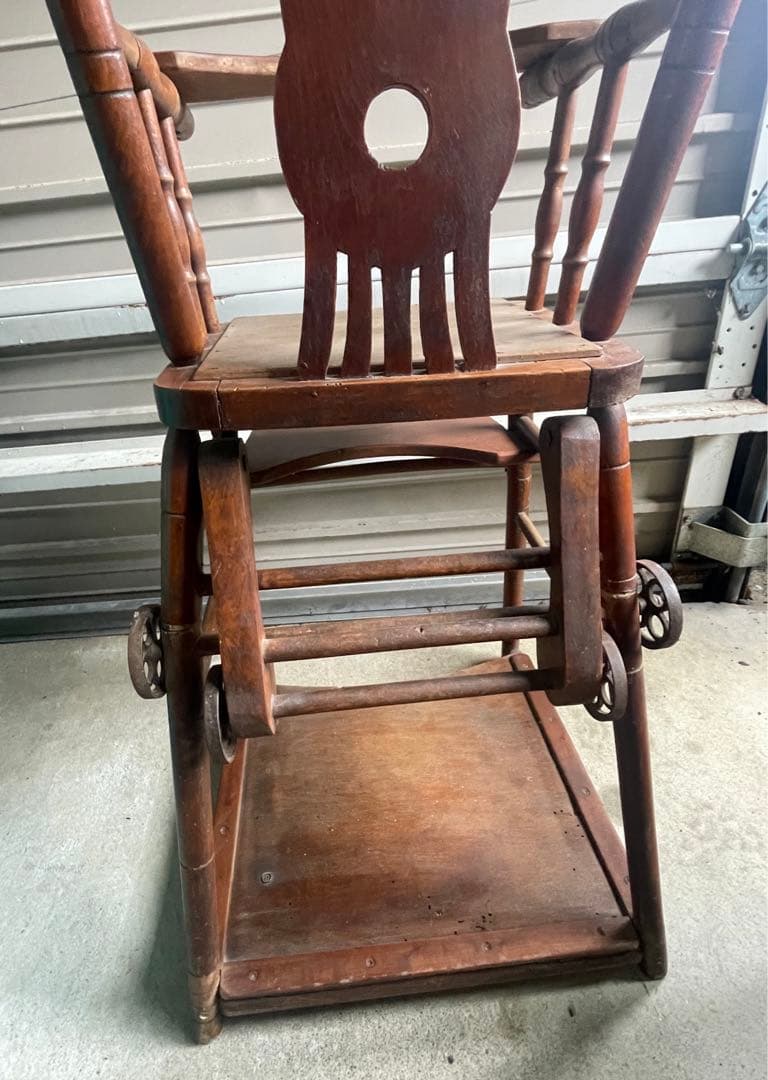 稀少/アンティーク/フランス/チャイルドチェア/アームチェア/テーブル付き