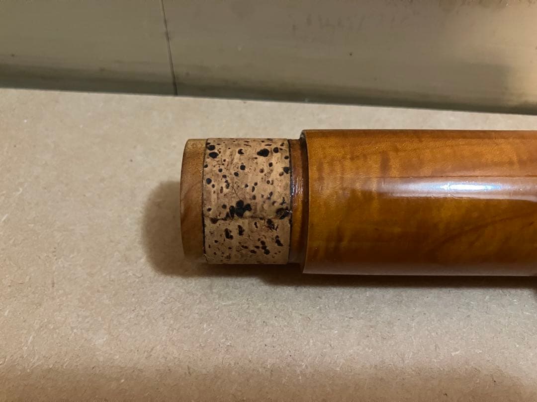 Zen-On 木製 バスリコーダー ケース付 管体美品 経年劣化あり