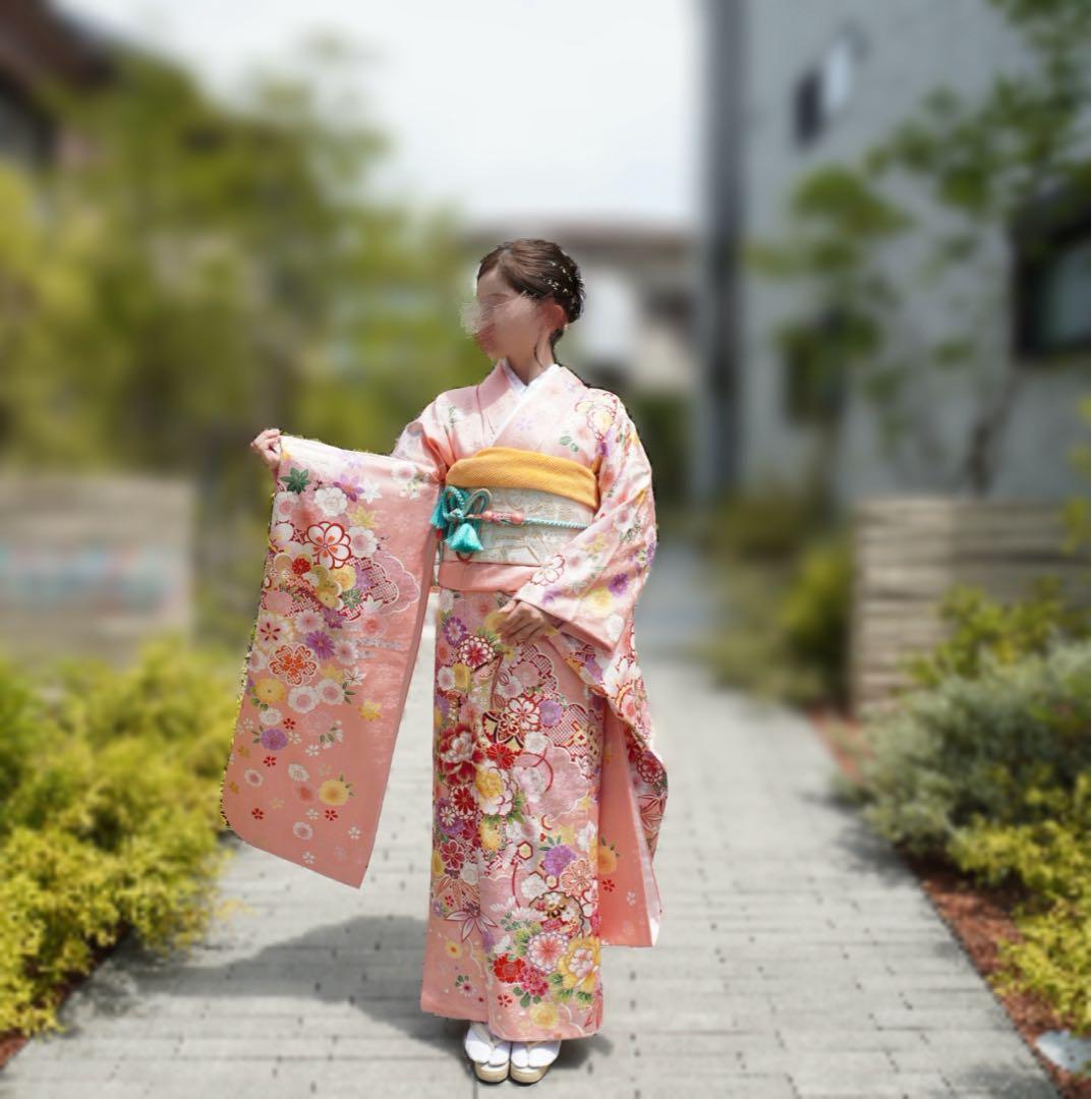 【ひろ】振袖フルセット【77】　正絹　成人式　卒業式