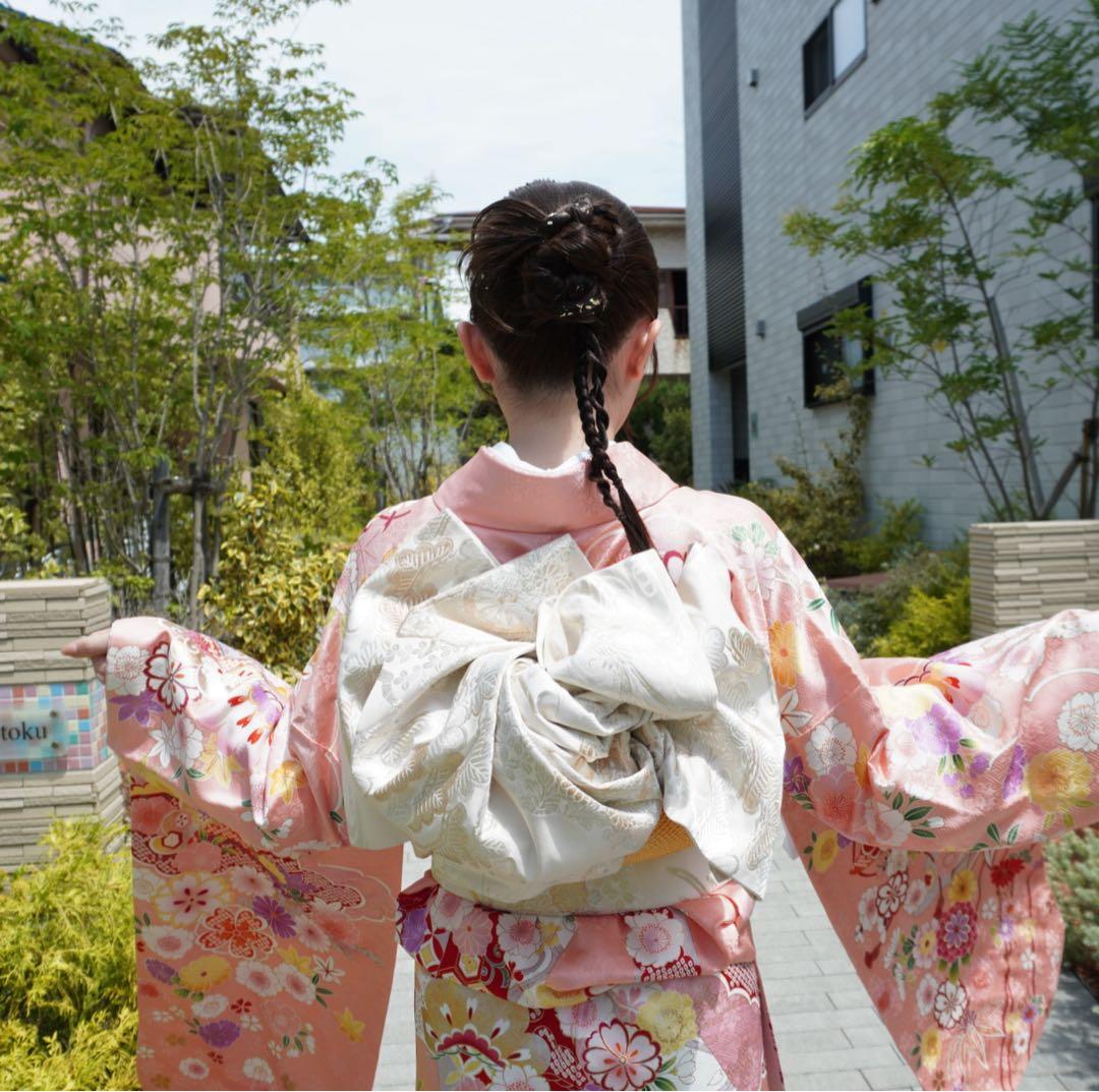 【ひろ】振袖フルセット【77】　正絹　成人式　卒業式