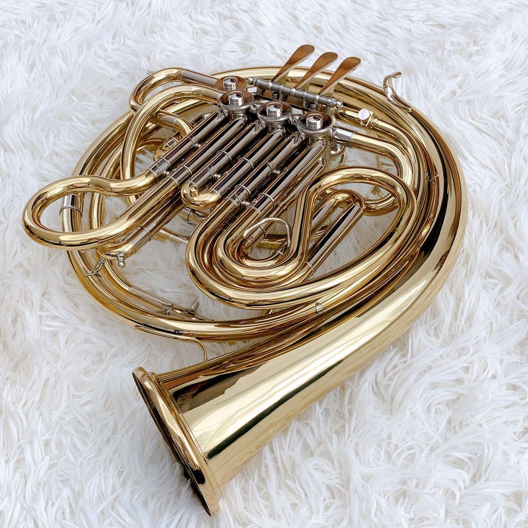 メンテナンス必要　ホルトン　フレンチホルン　ホルン　ケース付き