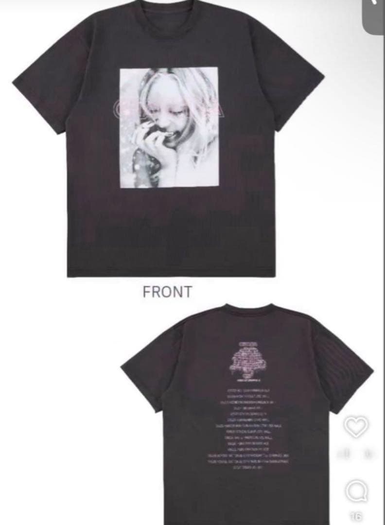 ちゃんみな　ツアー　ブラック　Tシャツ 前面印刷　Lサイズ　完売　希少　レア　黒