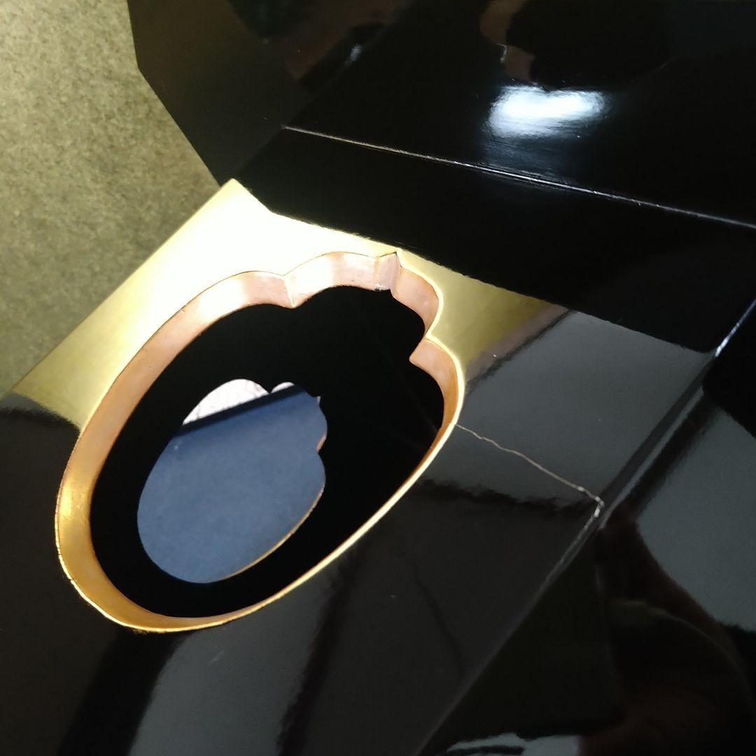 AH66 輪島塗 三宝 黒漆塗 神具 仏具 お供え置 木製黒漆塗 縁金彩