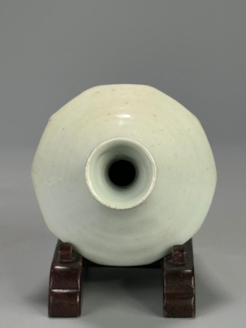 日本美術　古伊万里　白磁　面取徳利　李朝風　時代花瓶　美品　朝鮮半島古美術