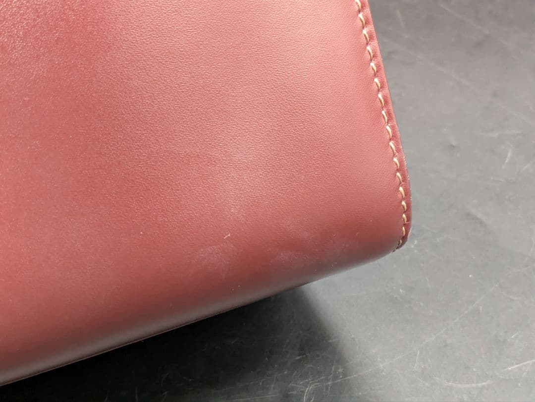 Cartier マストライン ハンドバッグ レザー ボルドー