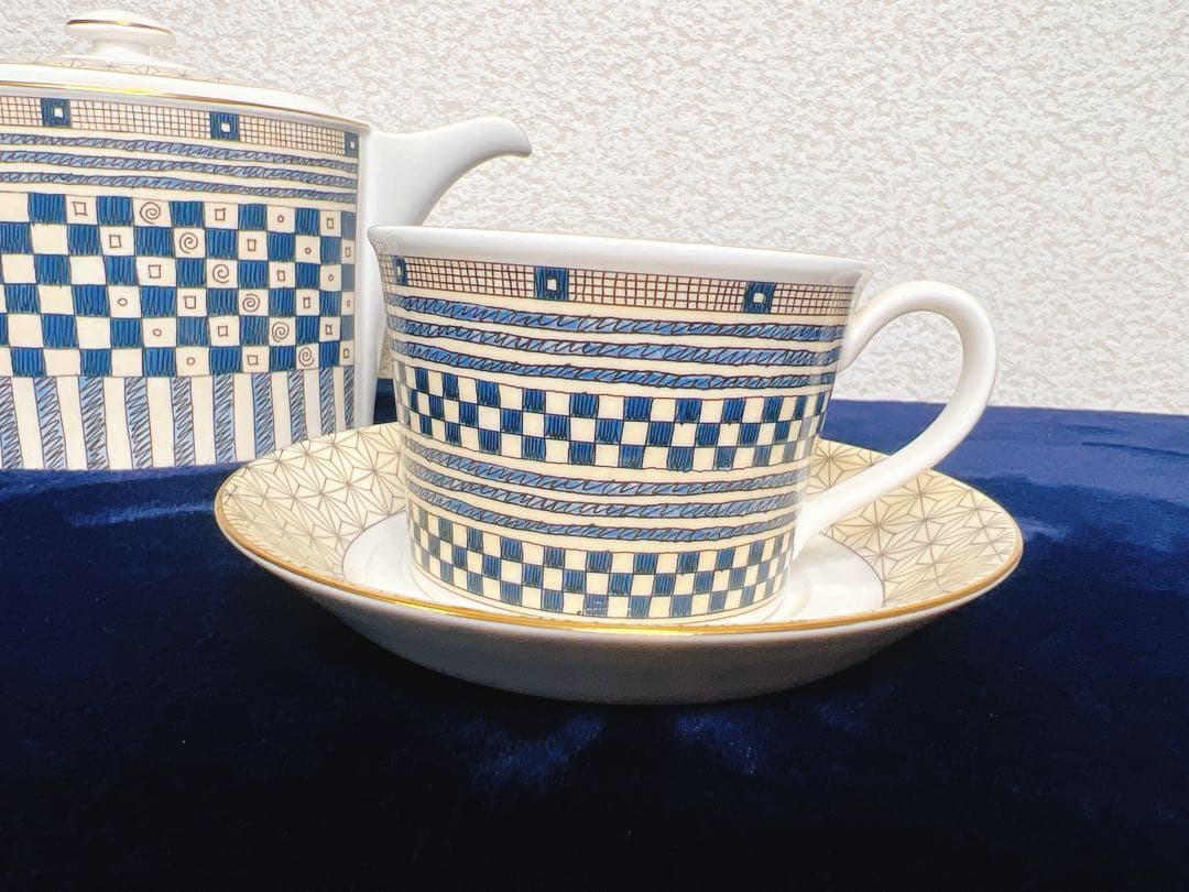 ウェッジウッド サムライ ティーポット カップ　ソーサー　ユーランダー　未使用