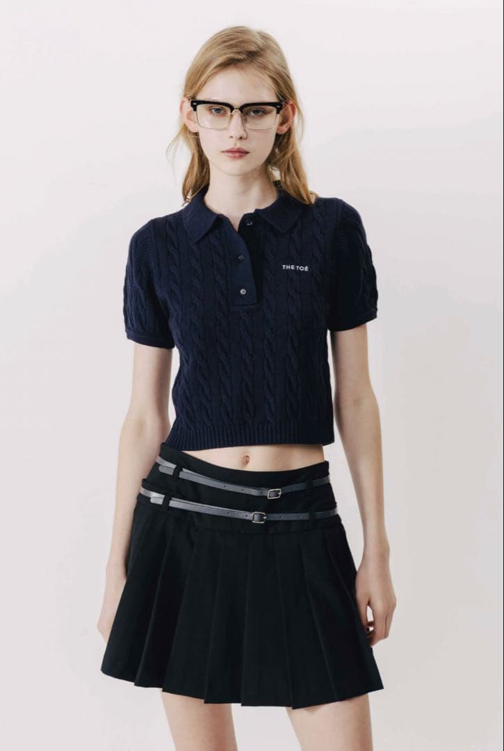 トップス THE TOE Herald Short Sleeve Polo Knit