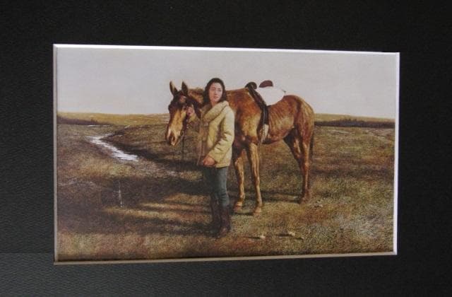 辻真砂、【彷徨】、希少な額装用画集より、新品額装付、状態良好