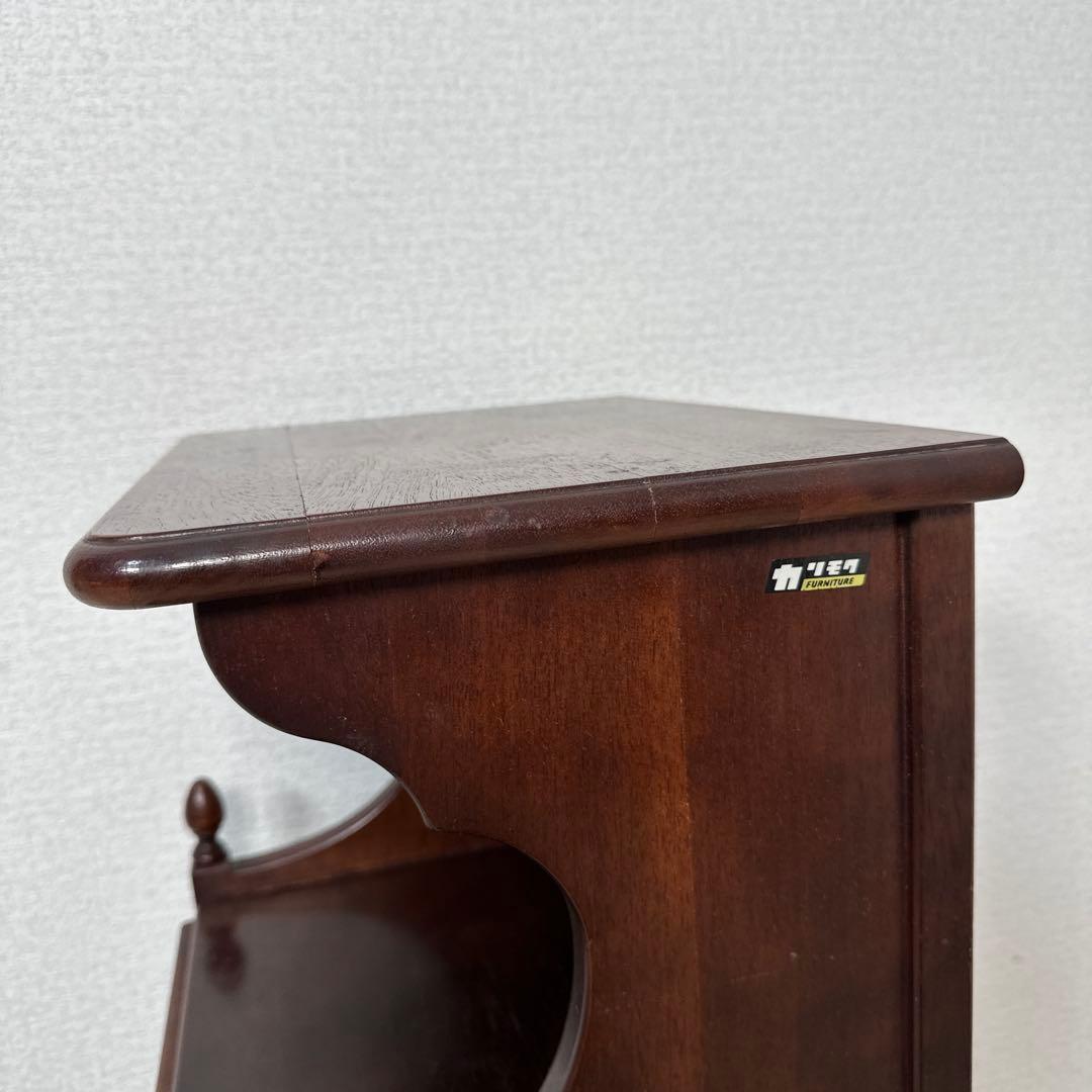 80's カリモク 電話台 TEL台 花台 キャビネット ビンテージ ※i4※