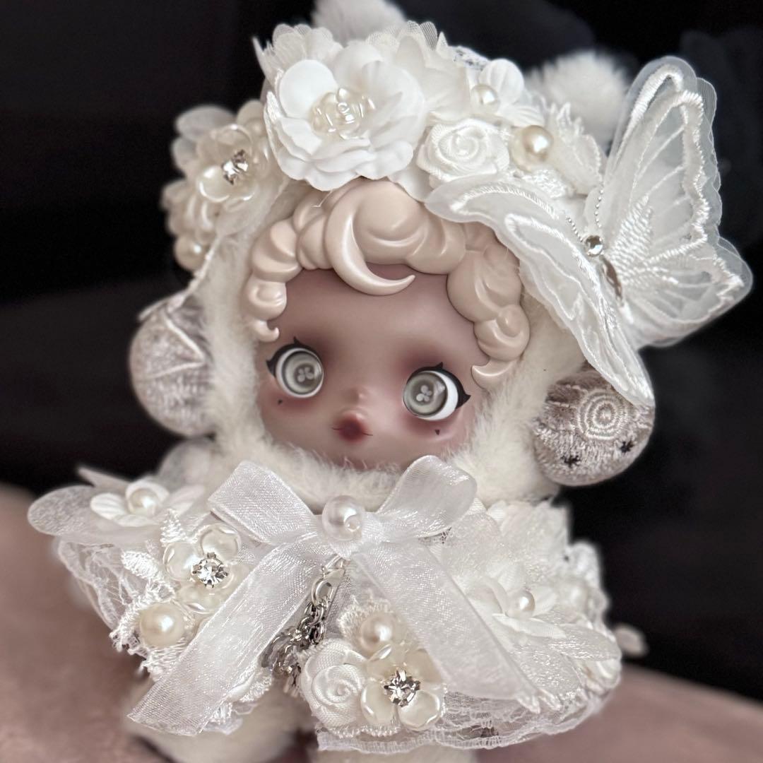 monaページ　スカルパンダ　ぬいぐるみ　服　2着セット　白&紫ドレス