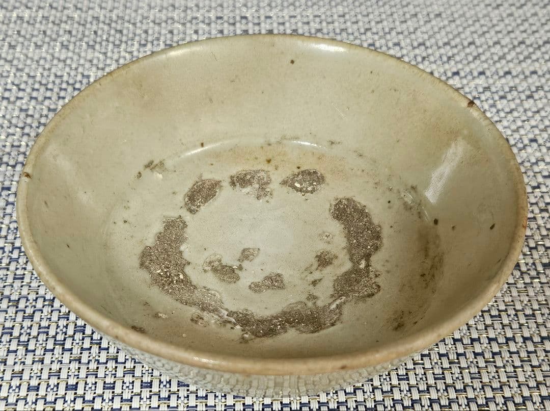 李氏朝鮮時代　李朝白磁　李朝堅手　茶碗　茶道具　茶器　深皿　小鉢　目跡　砂高台