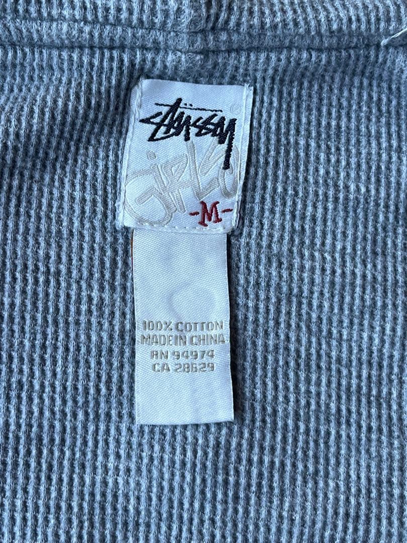 リ*タ様 【希少】Stussy フルジップパーカー サーマル 90s ステューシ