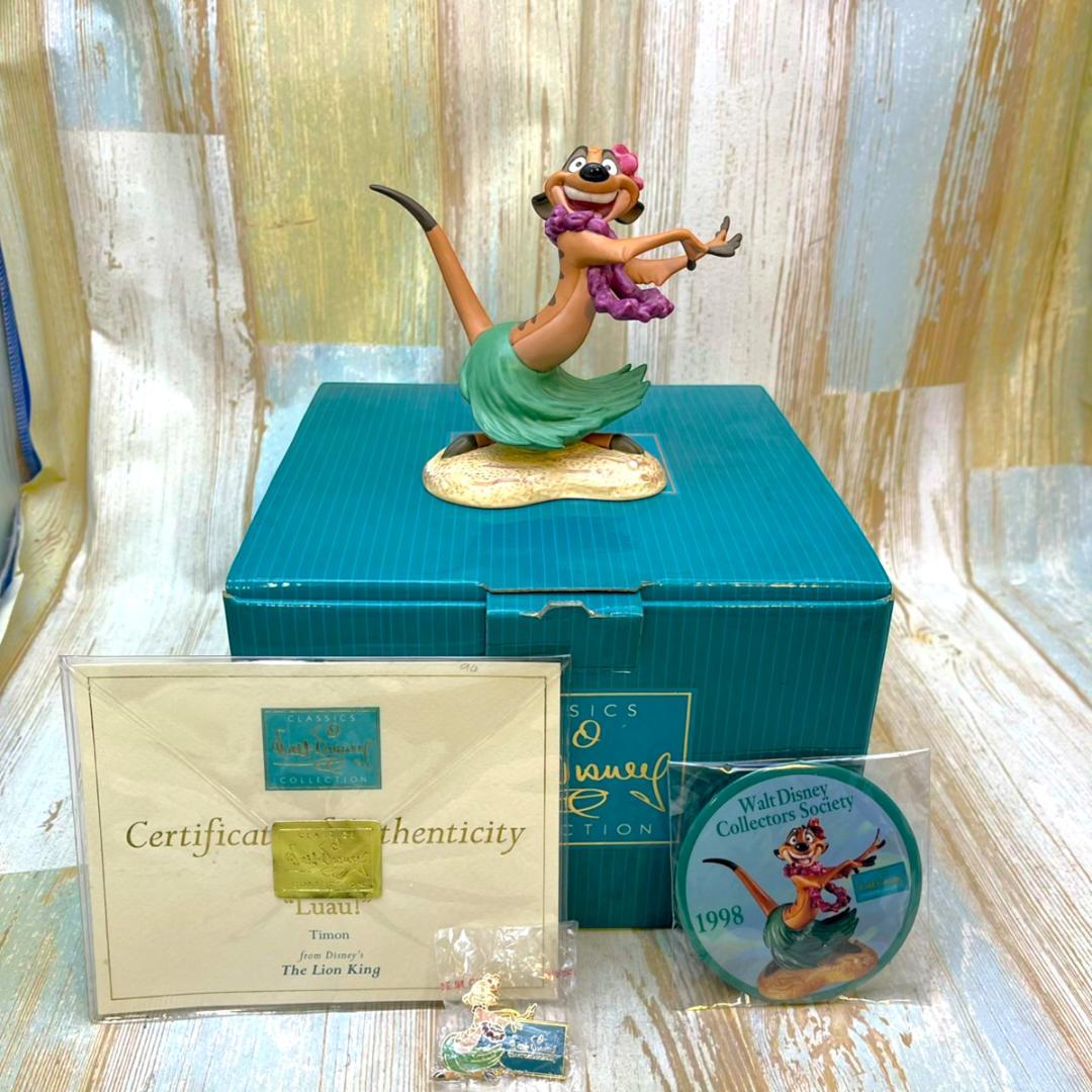 WDCC ライオンキング ティモン 缶バッチ ピンバッジ 陶器製 フィギュア