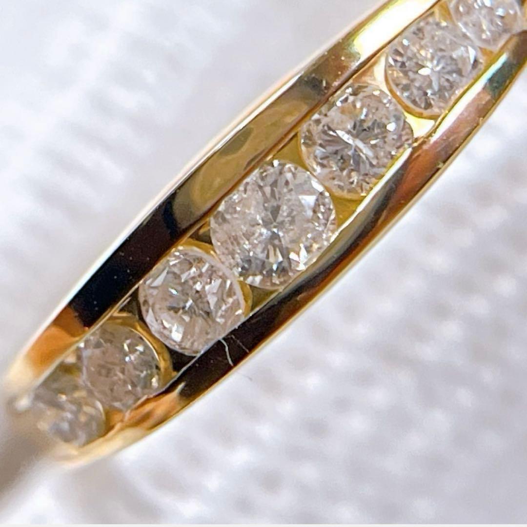 3729】 K18 ダイヤモンド 0.5ct ハーフエタニティ 12〜12.5号