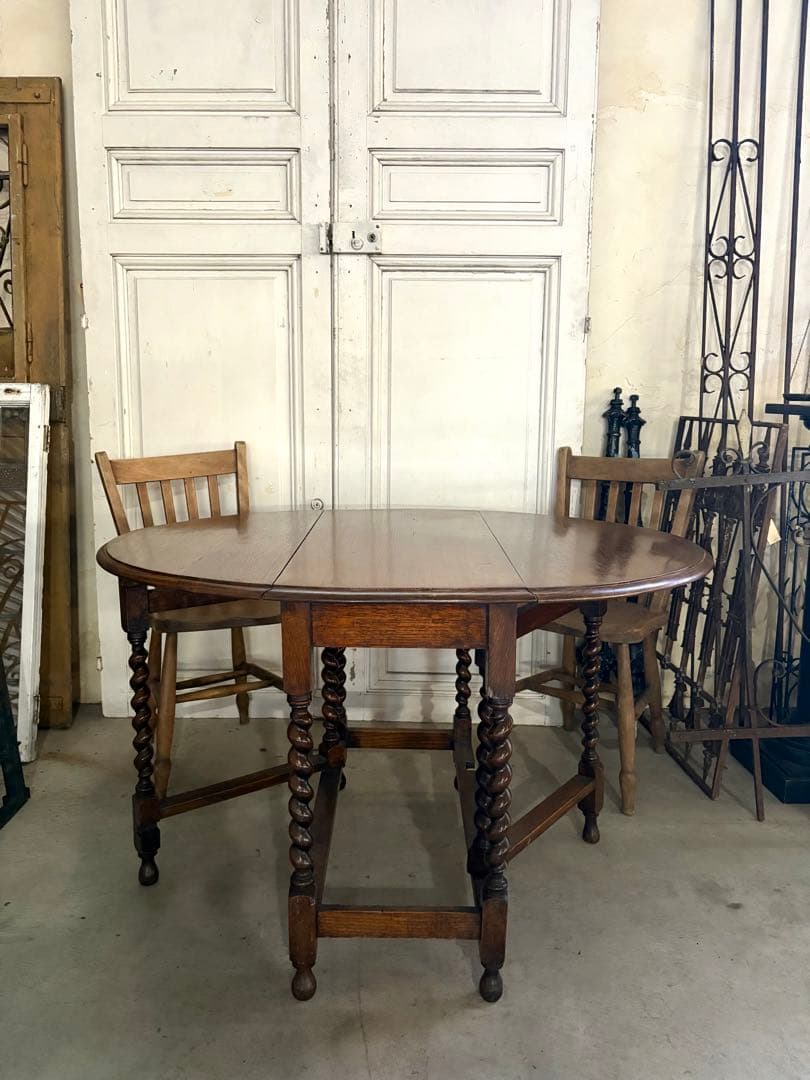 オーク　バタフライテーブル/ゲートレッグテーブル