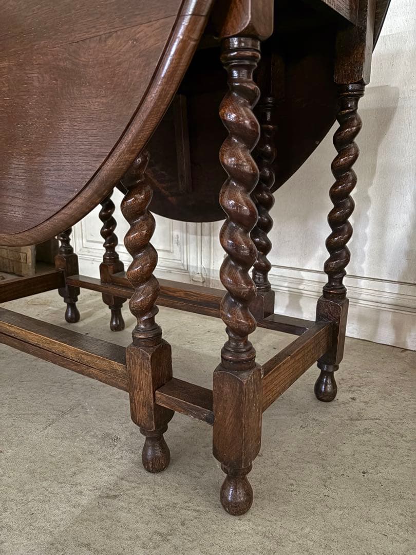 オーク　バタフライテーブル/ゲートレッグテーブル