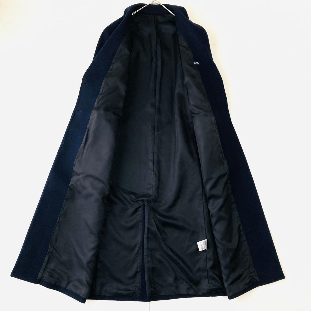 ドゥーズィエムクラス　イレーヴ　ウールチェスターコート　ロング丈　ネイビー