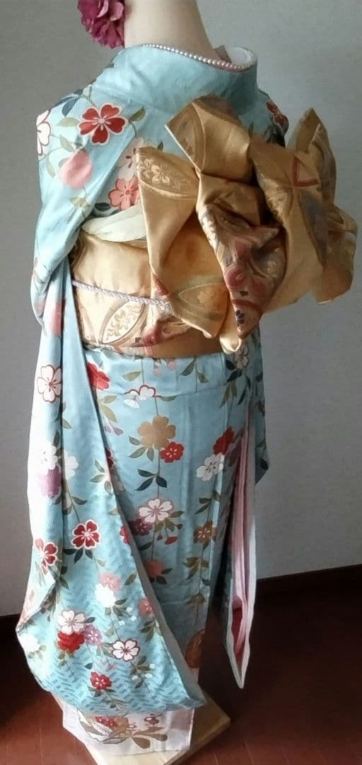 ☆応援価格☆368.小柄なお嬢様へ振袖7点セット　正絹フルセット　成人式　落款