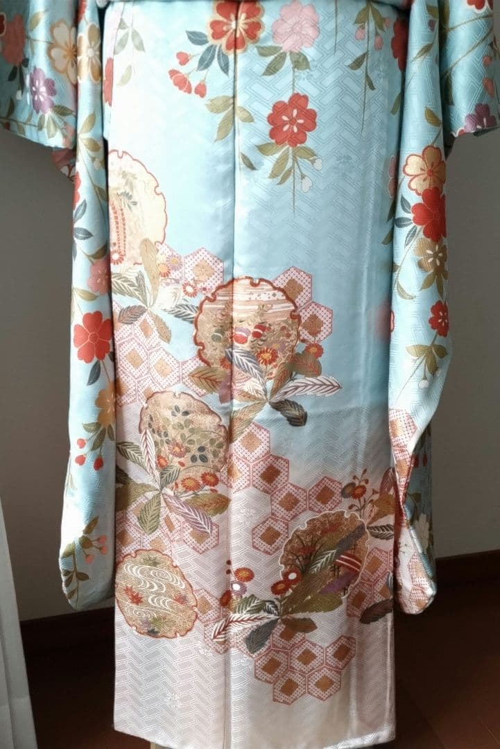 ☆応援価格☆368.小柄なお嬢様へ振袖7点セット　正絹フルセット　成人式　落款