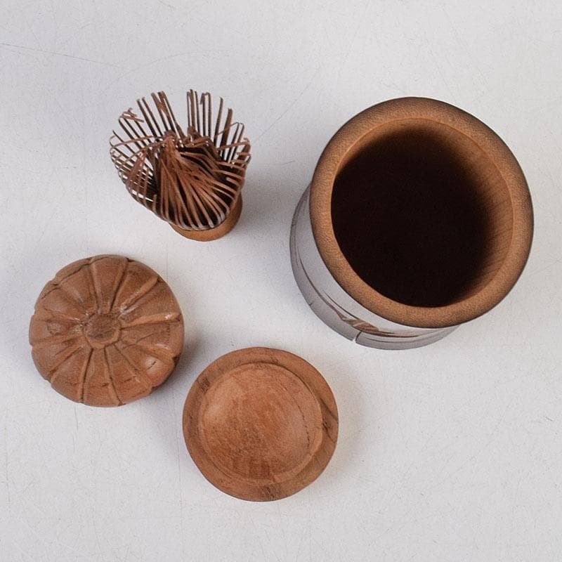 茶道具　古布　小さな茶箱　茶碗　香合など　八点　一式　仕覆付　C　R9394