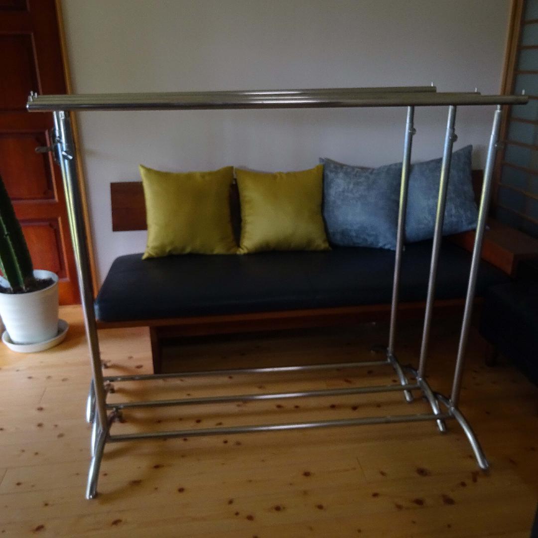 3点　ステンレス× ハンガーラック スタンド アイアン アンティーク調 アパレル