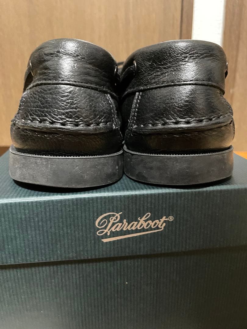 極美品★パラブーツ デッキシューズ★バース マリン★黒UK8