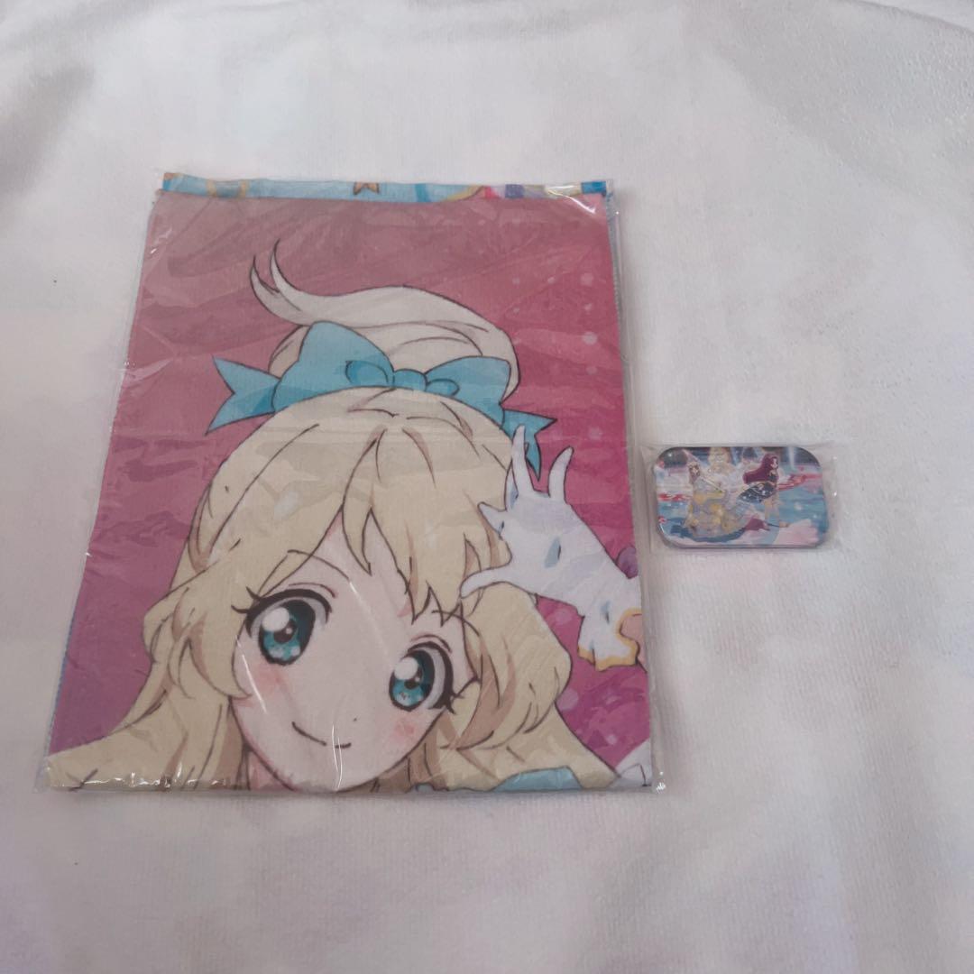 アイカツスターズ 白鳥ひめ タオル 缶バッジ