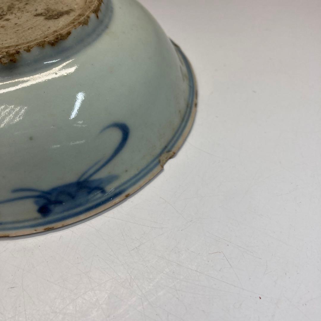 専用中国明時代　古染付向付5客　直径約14.5㎝　東Y6-0129☆2Fトトオカ