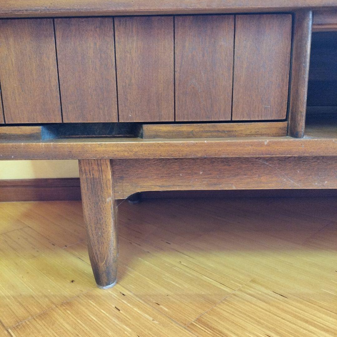 チーク　一点物　木製テレビボード 引き出し付き