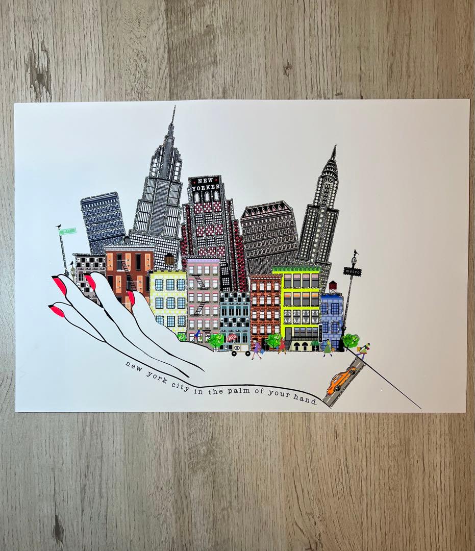 絵画 VERRIER NEWYORK CITY IN THE PALM OF YOUR