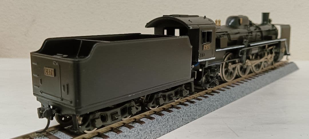 HO、 アダチ Ｃ57蒸気機関車、モーター交換、メンテナンス済