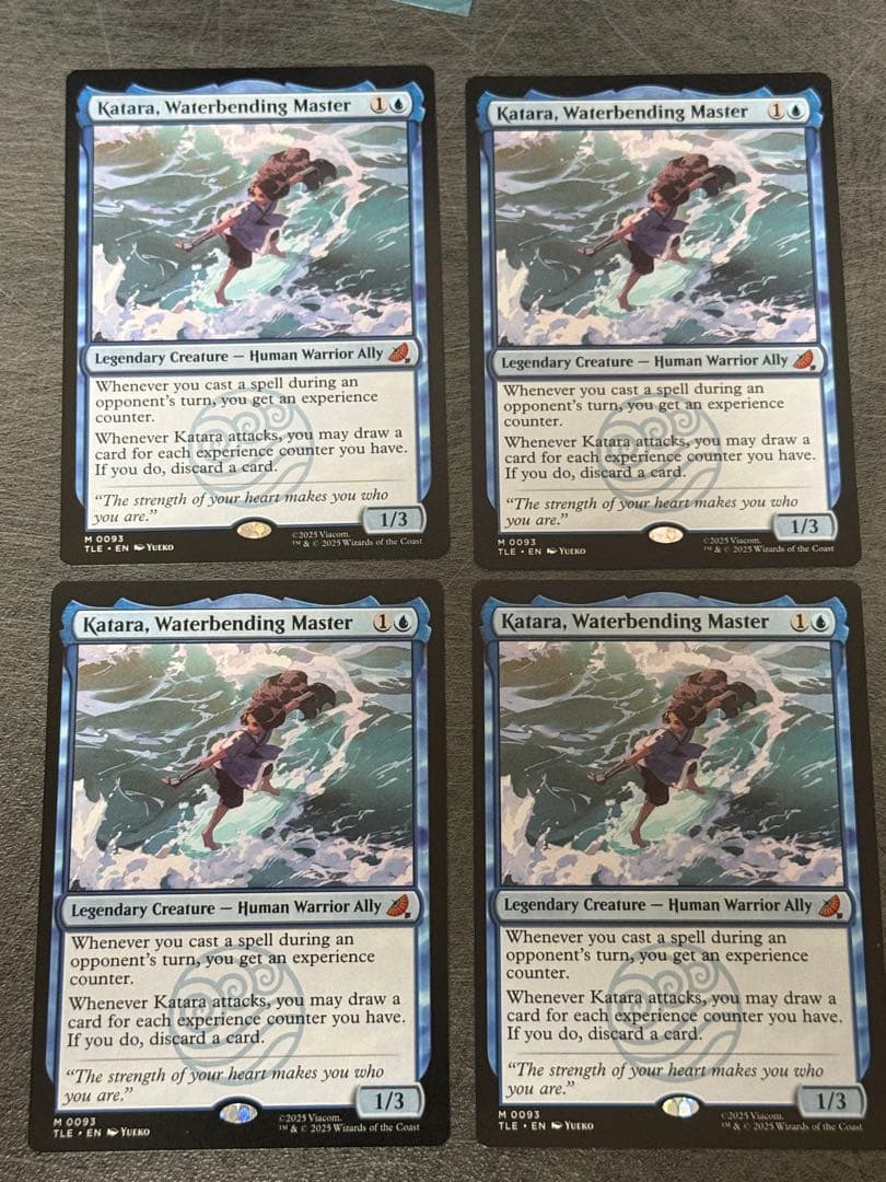 水の技の達人、カタラ　英語４枚セット　mtg