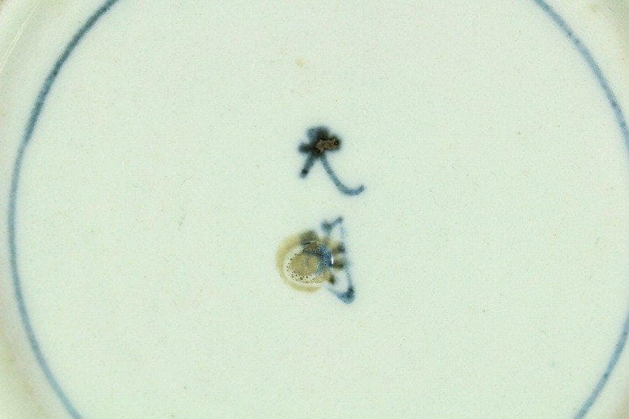 古伊万里 唐草丸散紋 皿 六件 φ16.5cm 旧家蔵出