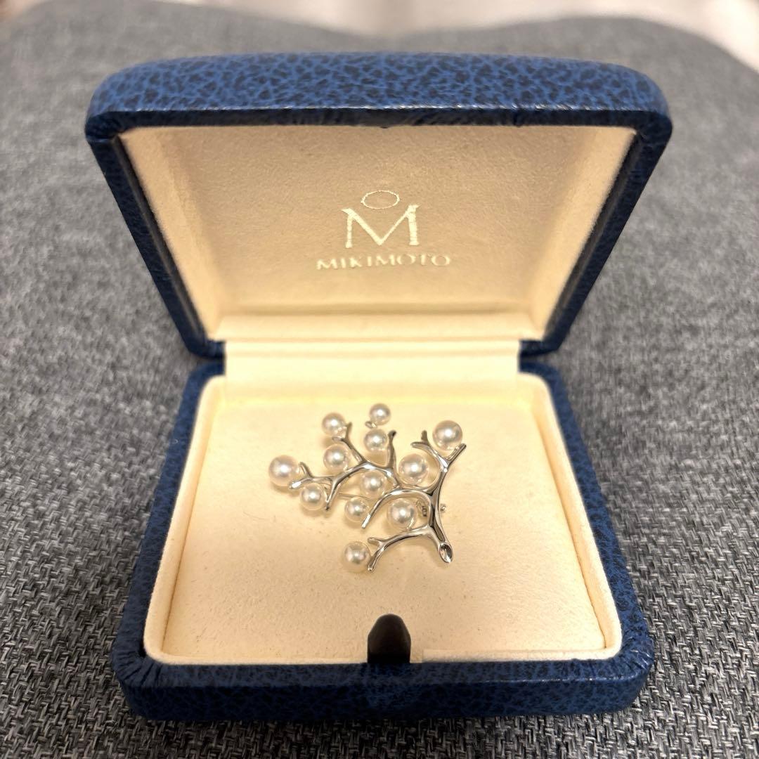 ミキモト　MIKIMOTO 幸福の木　アコヤ真珠　ブローチ