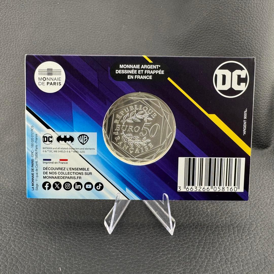 銀貨 フランス 映画 DCコミック バットマン カラー 大型銀貨 パッケージ入り