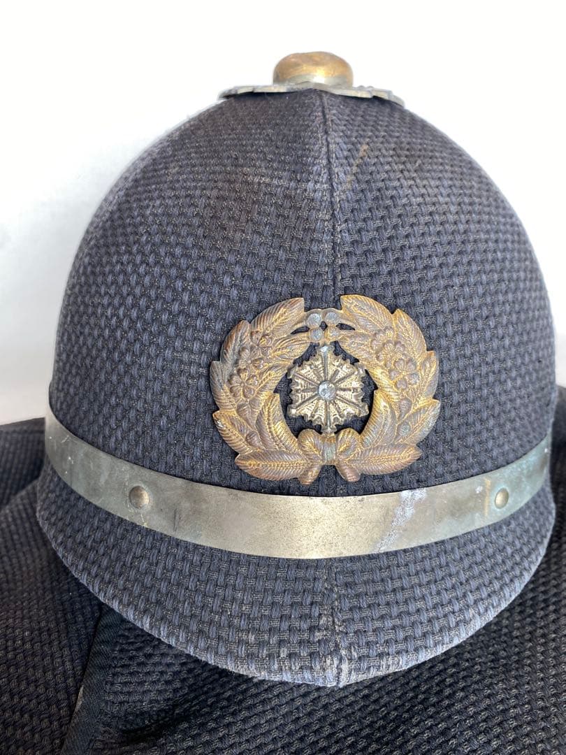 超レトロな横浜市　消防士ヘルメット