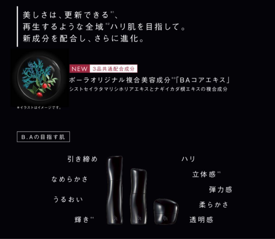 ポーラ 第７世代B.Aセット： ローション、ミルク、クリーム各30包