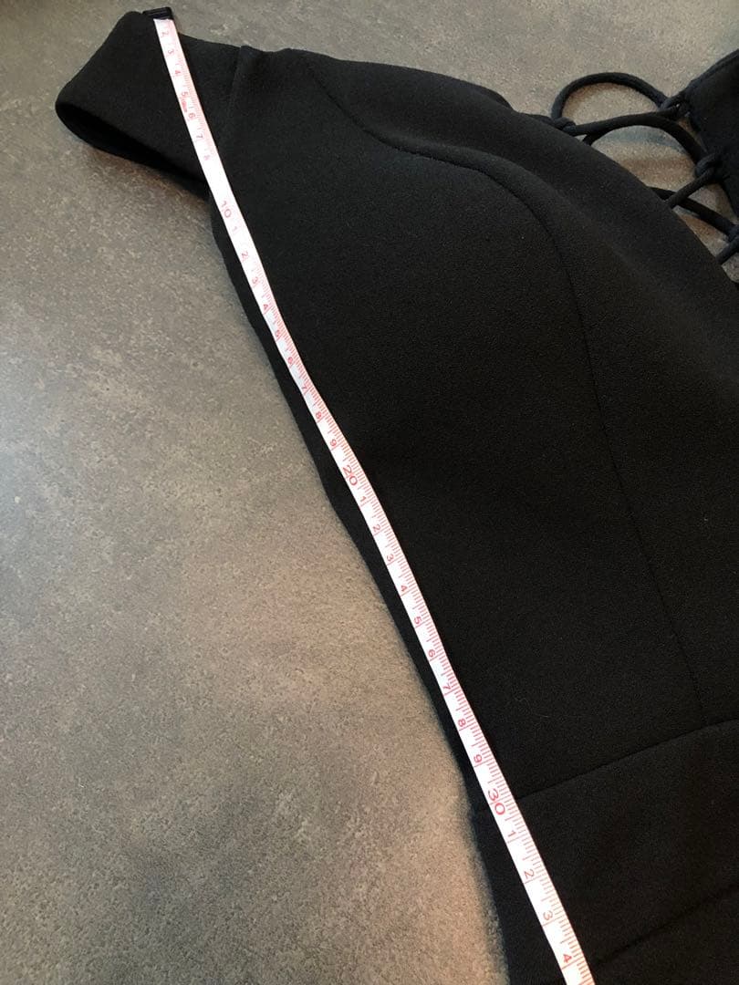 ブラックレースアップマーメイドドレス　ジャンマクレーン　ブラック