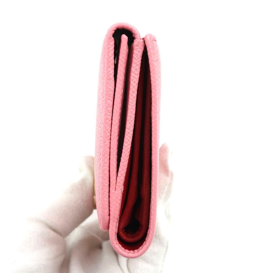 ✨新品未使用・箱付✨　BVLGARI ミディアムウォレット　ビーゼロワン　ピンク