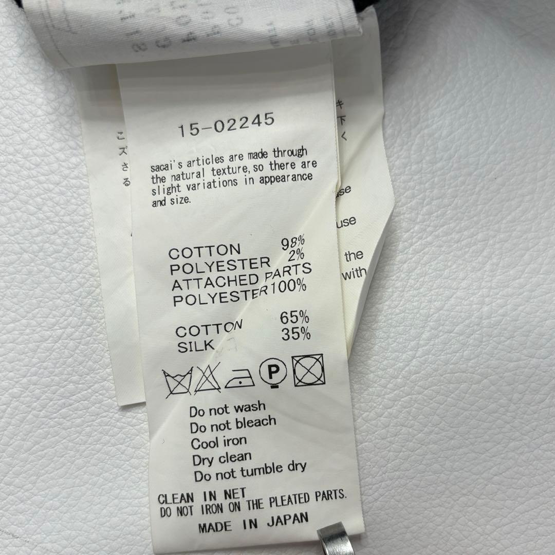 sacai ハーフパンツ ショートパンツ プリーツ　ドッキング　ストライプ　2