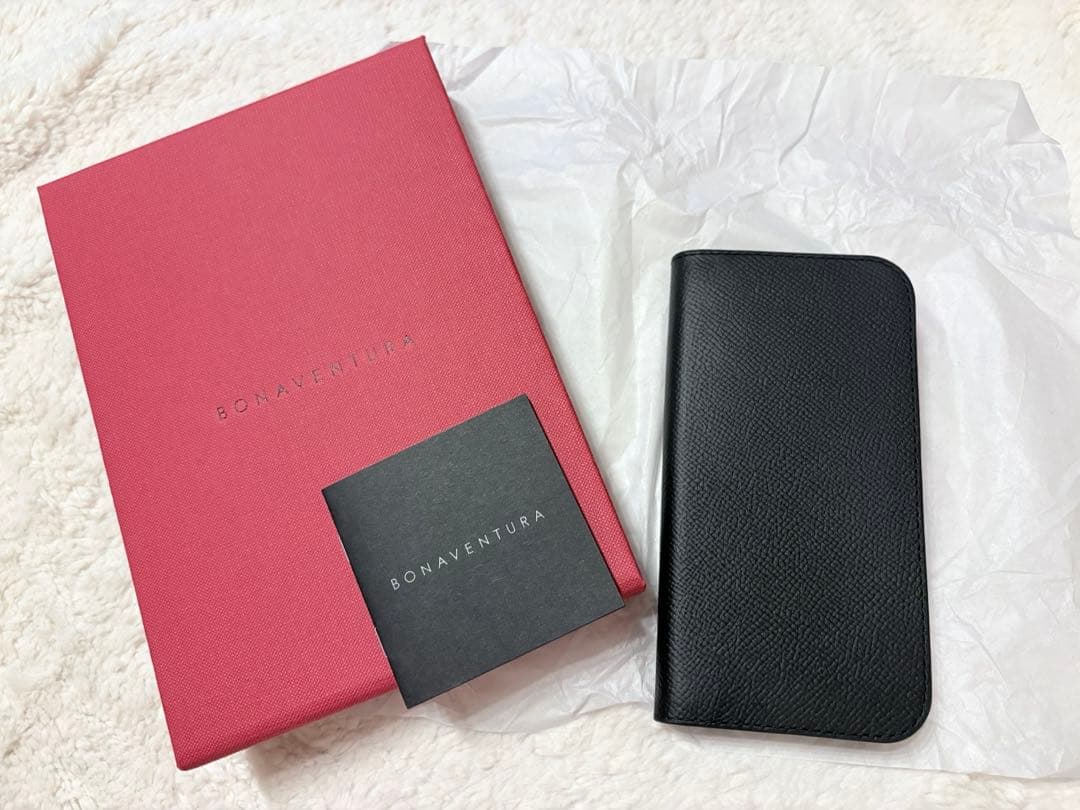 【新品未使用】BONAVENTURA iPhone16pro 手帳型ケース 黒