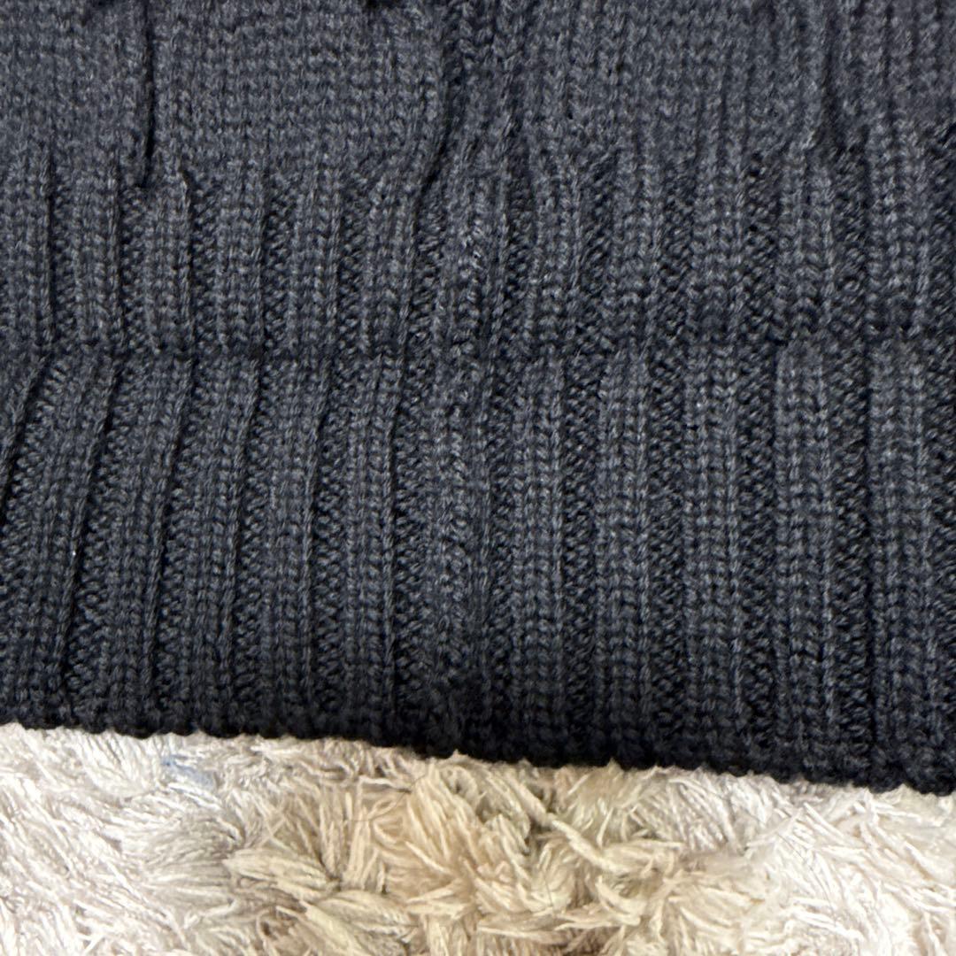 モンクレール ニット帽　黒　キッズ　M