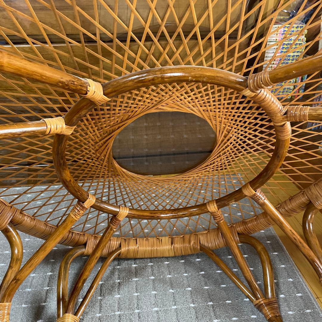 ラタンテーブル 丸テーブル