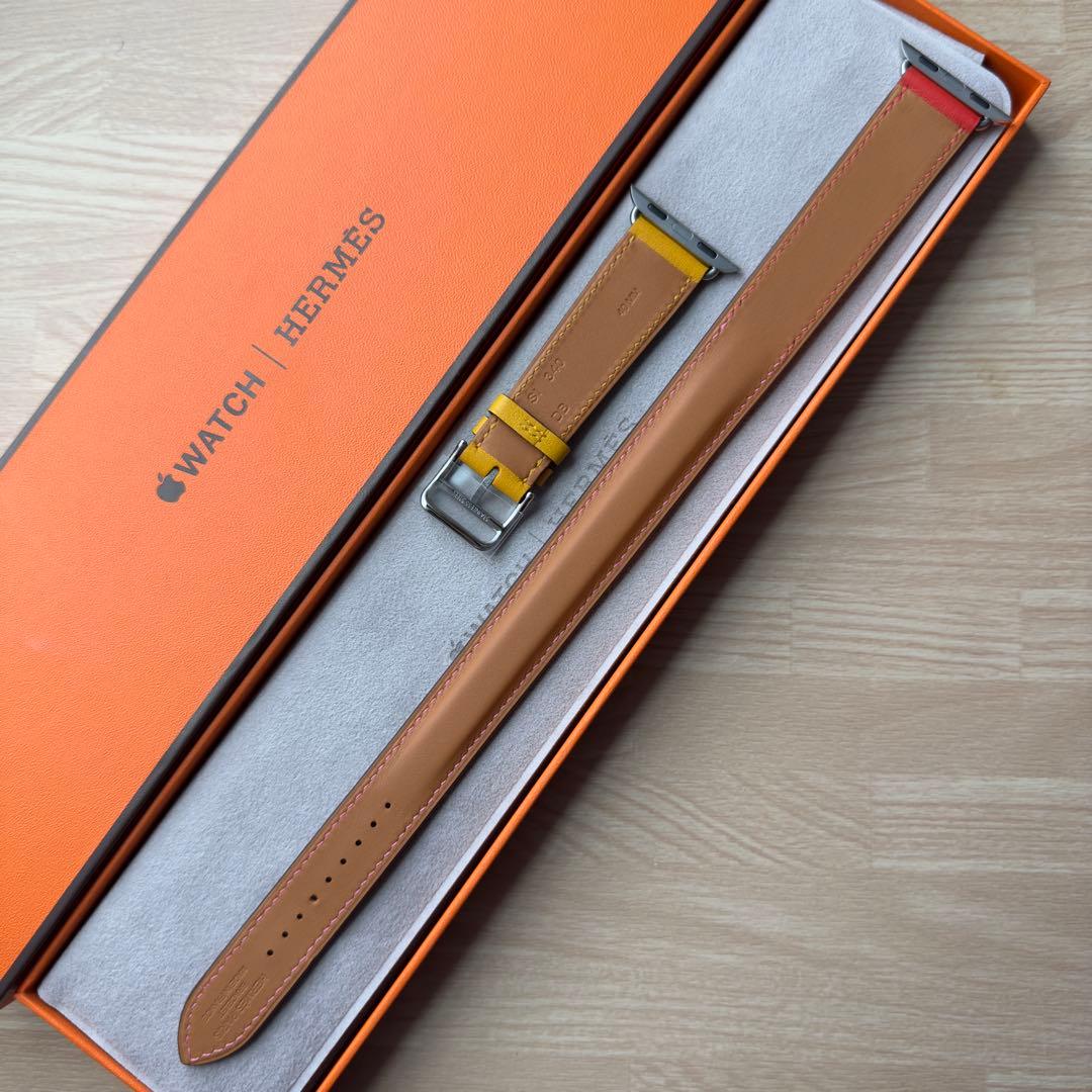 2029 Apple Watch エルメス　イエロー/ローズ　ドゥブルトゥール