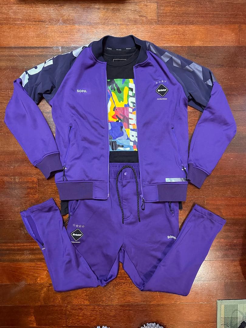 FCRB 紫 PDKジャケット パンツ セットアップ　＋半袖Tシャツ　3点セット