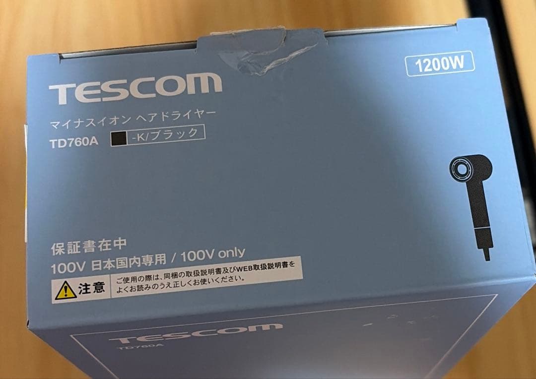 TESCOM マイナスイオンヘアドライヤー　TD760A