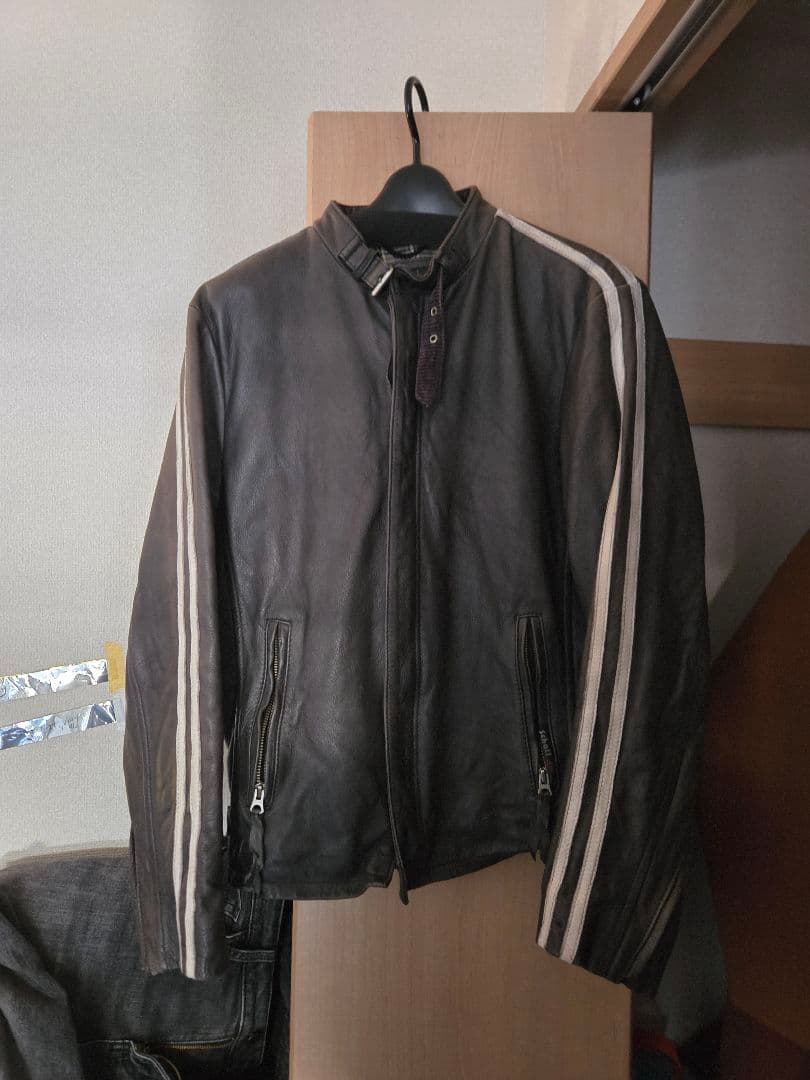 schott ライダース シングル ストライプ Sサイズ